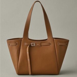 NWT Tan Leather Tote (fits laptop)